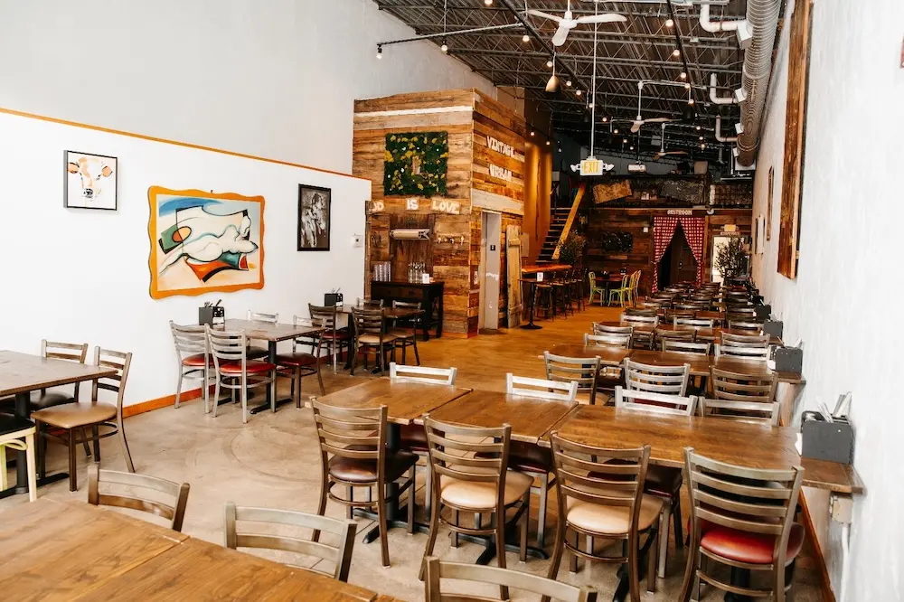 The private event room at Cafe Raymond